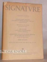 SIGNATURE, A QUADRIMESTRIAL OF TYPOGRAPHY AND GRAPHIC ARTS 18 NEW SERIES