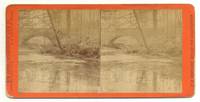 [Stereoview]: Photograph of a stream running under a bridge