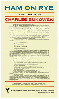 HAM ON RYE: A NEW NOVEL (BROADSIDE/FLYER NO.8) by Bukowski, Charles - 1982