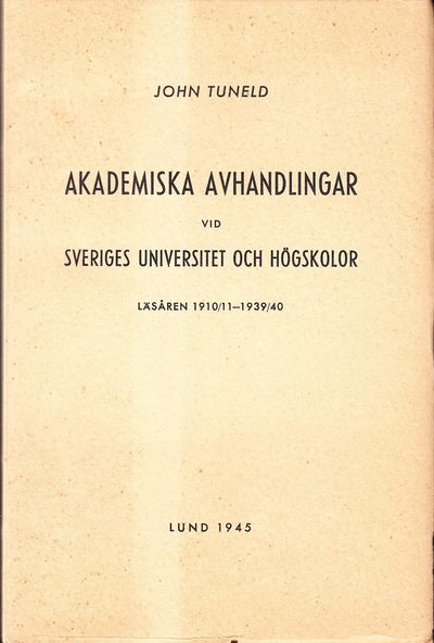 Akademiska avhandlingar vid Sveriges universitet…