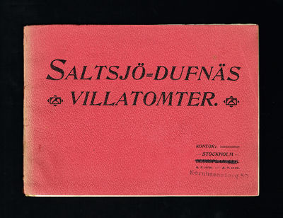 Saltsjö-Dufnäs villatomter. [=Omslagstitel.]