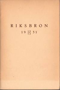 RIKSBRON 19/12 1931.