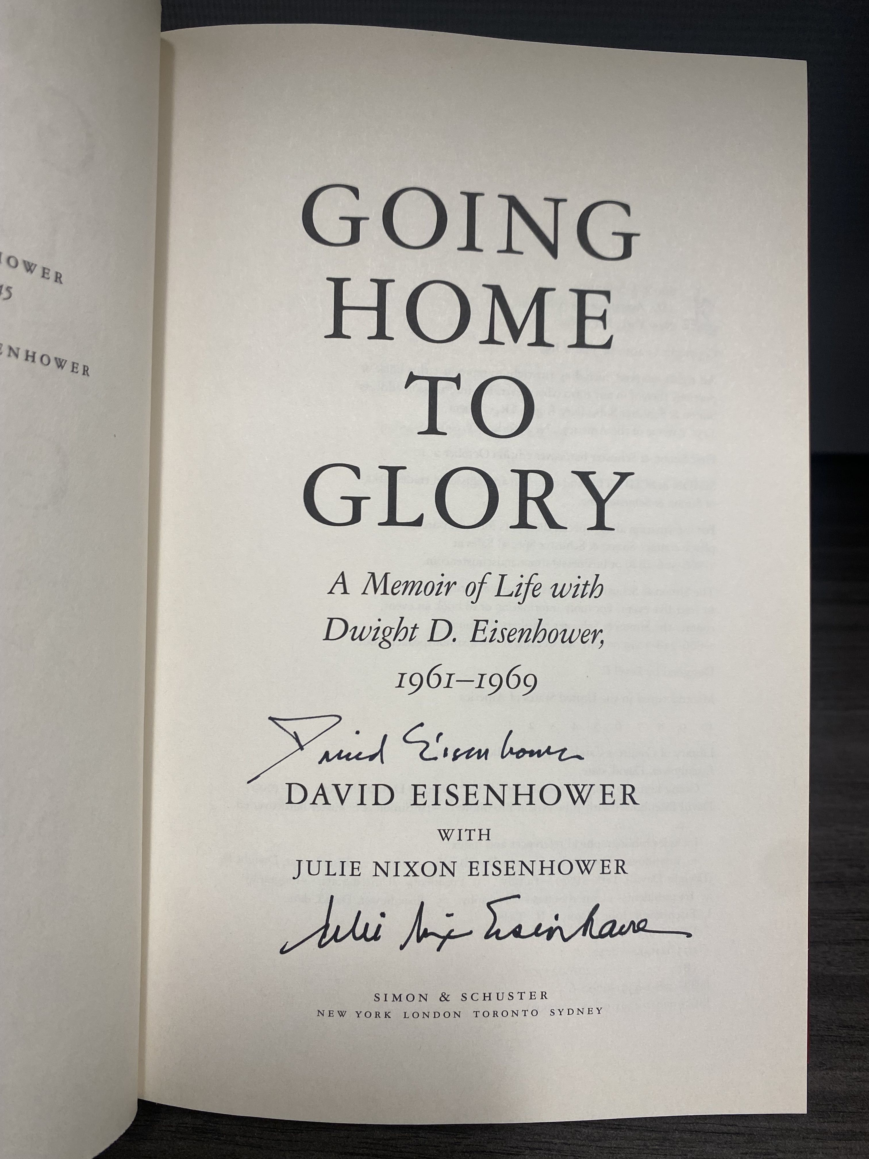 BIBLIO | Going Home to Glory : A Memoir of Life with Dwight D ...