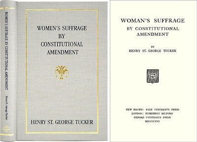Woman's Suffrage by Constitutional Amendment