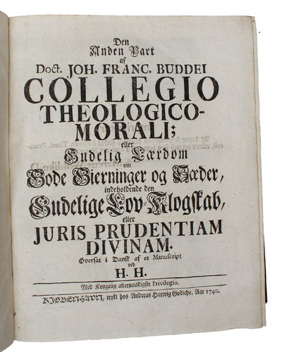Collegium Theologico-Morale: eller Gudelig Lærdom om gode Gierninger og Sæder. 3 parts. (photo 4)