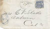 1870 – A historically important postally-used envelope sent from Fort Yuma, California to Aubunn, California, in the heart of what had formerly been California’s richest gold-mining country