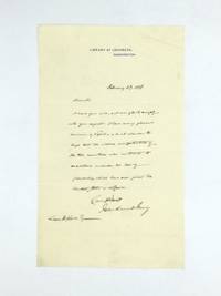 HOLOGRAPHIC LETTER BY THE SEVENTH LIBRARIAN OF CONGRESS by Young, John Russell (1840-99) - 1898