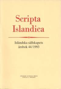 Scripta Islandica. Isländska sällskapets årsbok…