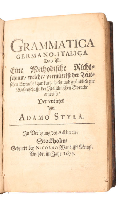 Grammatica Germano-Italica. Das ist: Eine Methodische Richtschnur (...). (photo 2)