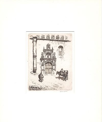 LINDSAY, LIONEL. Signed Etching " Doorway of Las Duenas.