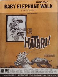 Hatari! Sheet Music 1962 John Wayne, Hardy Kruger