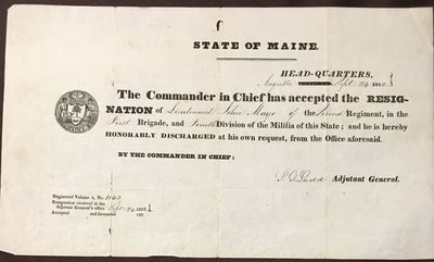 State of Maine [Honorable Discharge]