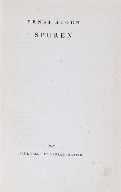 Berlin: Paul Cassirer Verlag, 1930. First edition. Hardcover. g. Quarto. 278pp. Original tan cloth w...