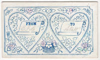 Miniature Love Token from from "E.J.E." to "A.B.W." -- Lithographed with Hand Coloring