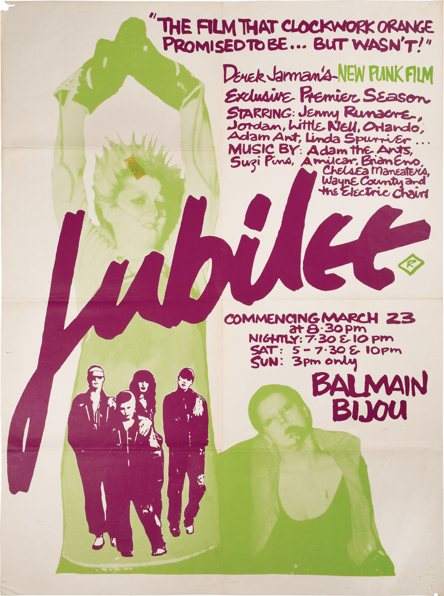 Jubilee (Original poster for a screening of the 1978 film) by