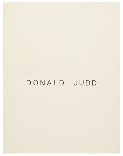Donald Judd: Fifteen Works