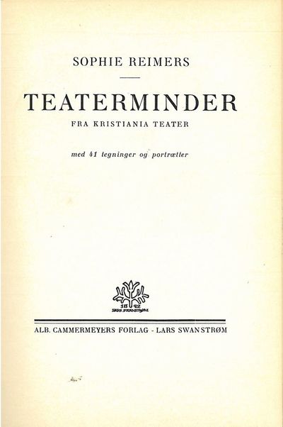 Teaterminder fra Kristiania teater med 41…