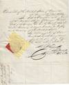 1834 – A Consular certificate certifying the exchange rate of U. S. dollars at the port of La Guayra as part of a coffee sale