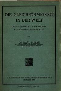 Die Gleichförmigkeit in der Welt. Untersuchungen…