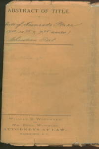 image of 1884 LAND ABSTRACT OF TITLE FOR KOSCIOSKO PLACE
