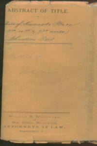 1884 LAND ABSTRACT OF TITLE FOR KOSCIOSKO PLACE