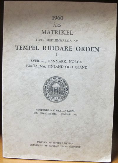 1960 års Matrikel över medlemmarna av Tempel…