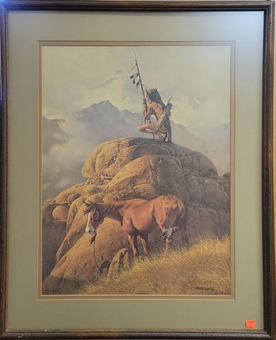 1973. Original limited edition print. In Very Good condition in a Very Good synthetic wood frame wit...