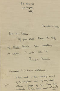 AUTOGRAPH LETTER SIGNED (ALS)