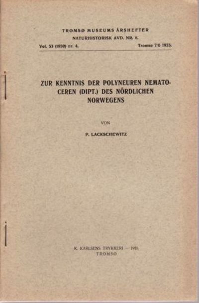 Zur kenntnis der Polyneuren Nematoceren des…