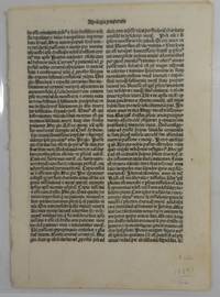 Apologia Pauperum by (Early Printed Leaves), Bonaventure