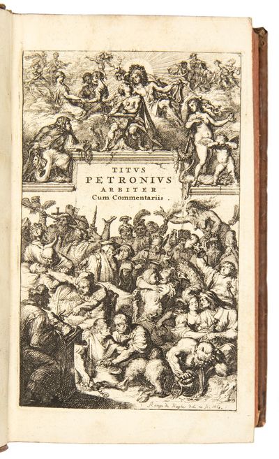 Satyricon, Cum Fragmento nuper Tragurii reperto. Accedunt diversorum Poetarum Lusus in Priapum, Pervigilium Veneris, Ausonii cento nuptialis, Cupido crucifixus, Epistolae de Cleopatra, & alia nonnulla. Omnia Commentariis, & Notis Doctorum Virorum illustrata. Concinnante Michaele Hadrianide. [With] Integrum Titi Petronii Arbitri Fragmentum, Ex antiquo codice Traguriensi Romae exscriptum; cum Apologia Marini Statilii I.V.D.