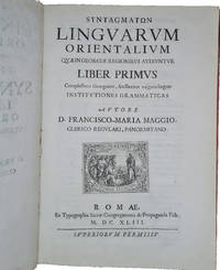 cover of Syntagmaton linguarum Orientalium