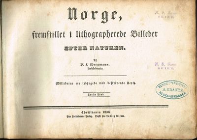 Norge, fremstillet i lithographerede Billeder efter Naturen Af ... Landskabsmaler. (Billederne ere ledsagede med beskrivende Text). Første - Andet Bind. (photo 5)