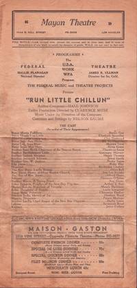 Playbill for Run Little Chillun at the Mayan Theatre, Los Angeles