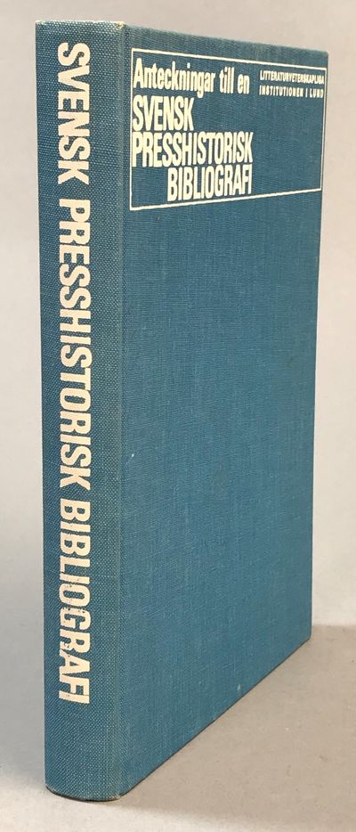 Anteckningar till en svensk presshistorisk…