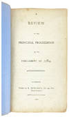 A Review of the Principal Proceedings of the Parliament of 1784