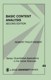 Basic Content Analysis (Quantitative Applications in the Social Sciences): 49