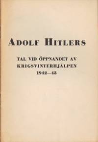 Adolf Hitlers tal vid öppnandet av…