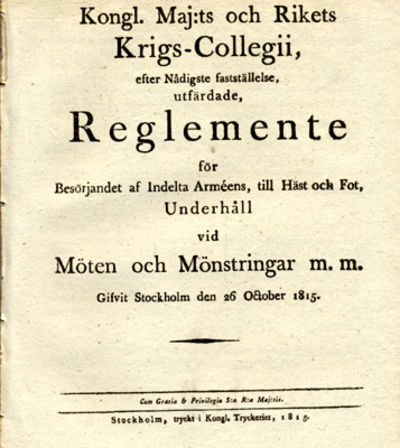 Kongl. Maj:ts och Rikets Krigs-Collegii, efter…