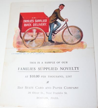 Boston: Bay State Card and Paper Company, 1901. NA. Very Good. Unusual promotion for a card and pape...