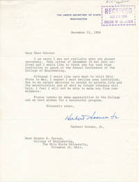 Typed Letter Signed by HOOVER, Herbert, Jr. (1903-69)