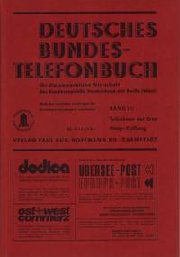 Deutsches Bundes-Telefonbuch für die gewerbliche Wirtschaft der Bundesrepublik Deutschland mit...