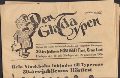 Den Glada Typen. Utgiven till förmån för…