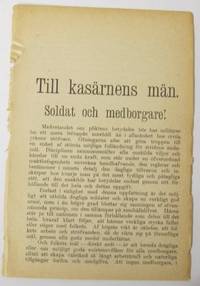 Till kasärnens män. Soldat och medborgare!