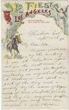 View Image 2 of 3 for 1896 – Letter on La Fiesta de Los Angeles stationery from an Iowa dry goods salesman on a Californ... Inventory #010445