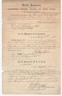 [Printed Form Completed in Manuscript] Report of the Recruiting Committee on the Application of Mr. (Henry J. Mansfield) New York (Aug 7th) 1866