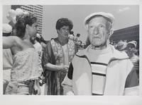 Gay Pride Parade, 1988 [old man with drag queen in background]