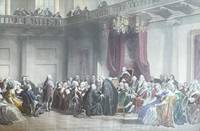 FRANKLIN BEFORE THE LORDS IN COUNCIL, WHITEHALL CHAPEL, LONDON 1774 [Lithograph]