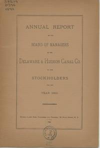 cover of Annual Report of the Board of Managers of the Delaware & Hudson Canal Co. to the Stockholders, for the Year 1893