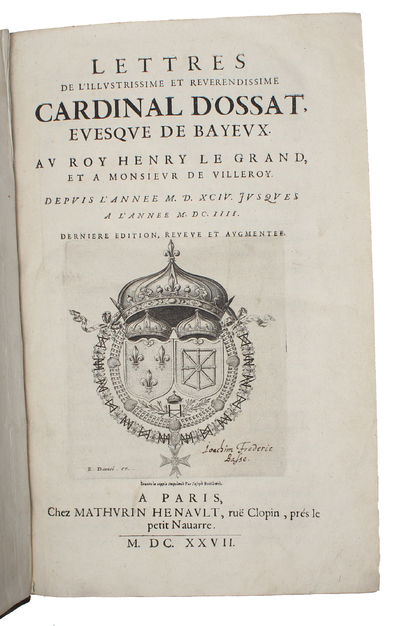 Lettres de l'illustrissime et reuerendissime…